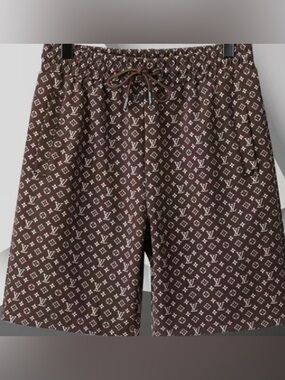 Louis Vuitton Brown Monogram Patterned Swim Shorts